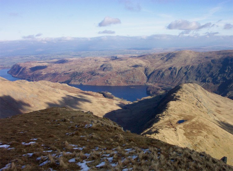 Looking down on Rough Crag and Haweswater 